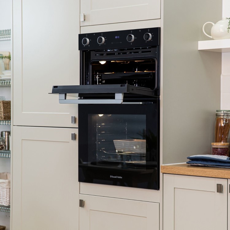 Russell Hobbs Built-In Electric Double Oven - Black