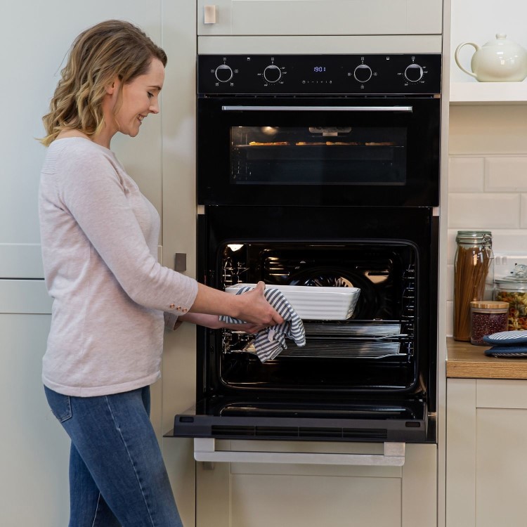 Russell Hobbs Built-In Electric Double Oven - Black