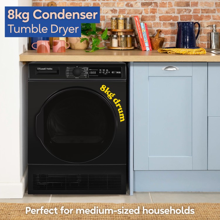Russell Hobbs 11 Series 8kg Condenser Tumble Dryer - Black