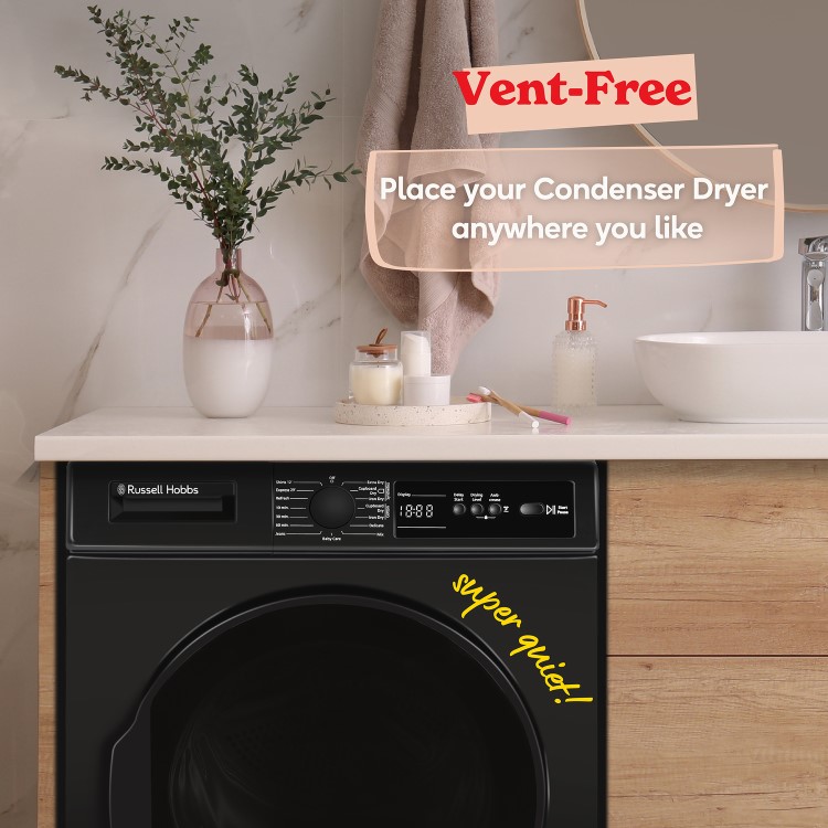 Russell Hobbs 11 Series 8kg Condenser Tumble Dryer - Black