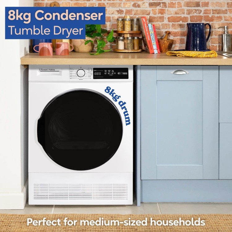 Russell Hobbs 8kg Condenser Dryer - White