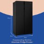 Russell Hobbs 442 Litre Side-By-Side American Fridge Freezer - Black