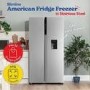 Russell Hobbs 439 Litre Side-By-Side American Fridge Freezer - Stainless Steel