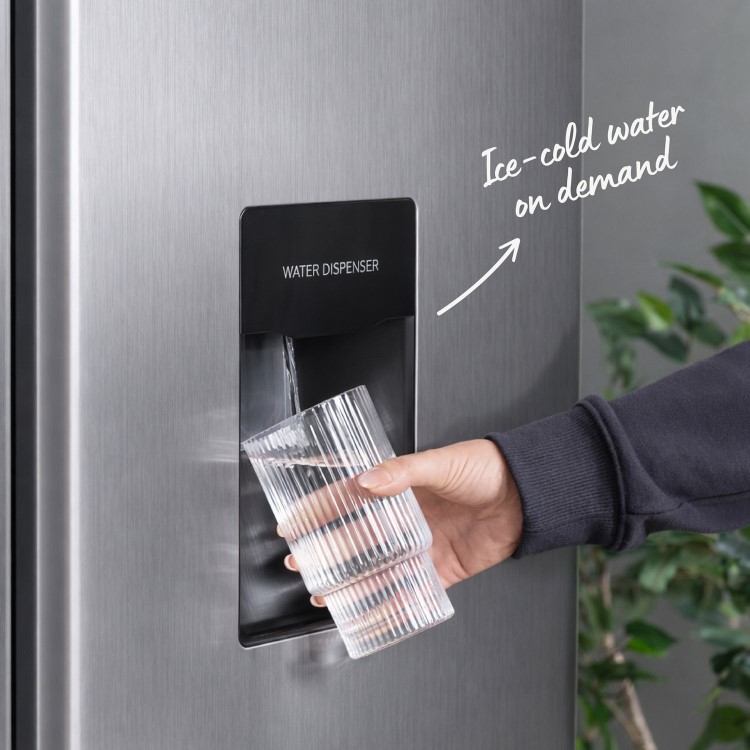 Russell Hobbs 439 Litre Side-By-Side American Fridge Freezer - Stainless Steel