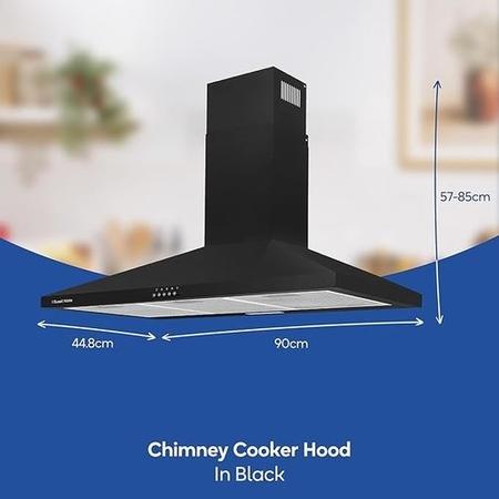Russell Hobbs 90cm Chimney Cooker Hood - Black