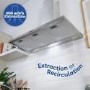 Russell Hobbs 90cm Chimney Cooker Hood - Stainless Steel