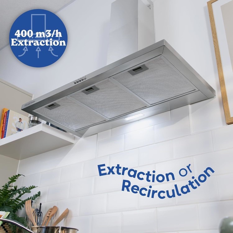 Russell Hobbs 90cm Chimney Cooker Hood - Stainless Steel