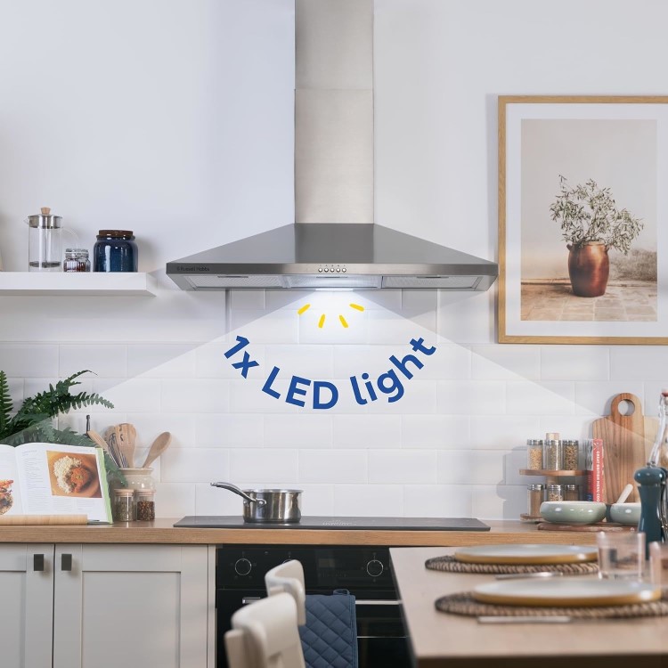 Russell Hobbs 90cm Chimney Cooker Hood - Stainless Steel