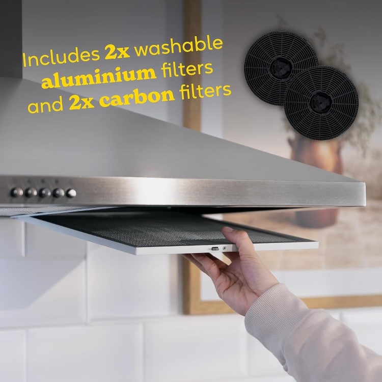 Russell Hobbs 90cm Chimney Cooker Hood - Stainless Steel