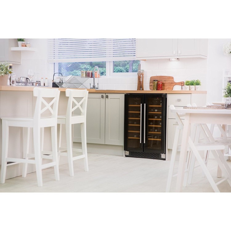 Russell Hobbs RHBI36DZWC2SS 36 Bottle Dual Zone Wine Cooler - Stainless Steel