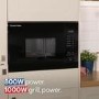 Refurbished Russell Hobbs Built-In 800W Microwave & Grill - Black