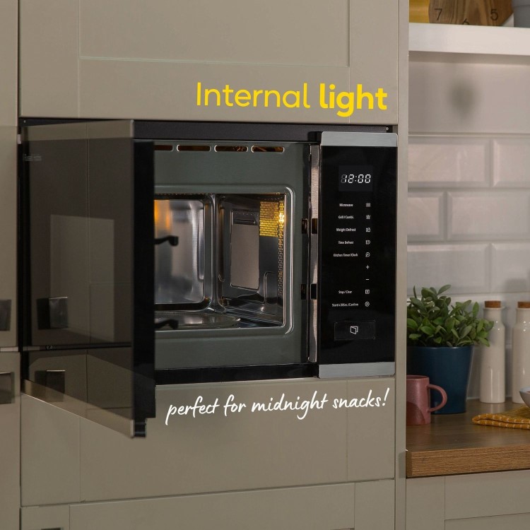 Russell Hobbs Built-In 800W Microwave & Grill - Stainless steel