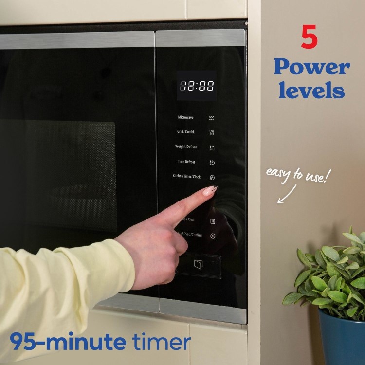 Russell Hobbs Built-In 800W Microwave & Grill - Stainless steel