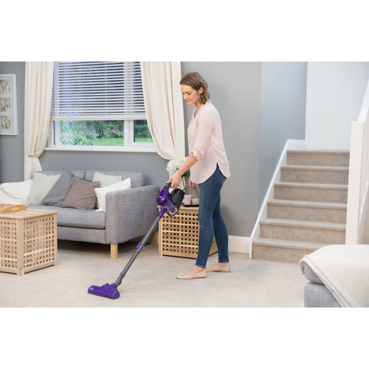 Russell Hobbs RHCHS1001 Turbo Lite 3 in 1 Stick Vacuum Cleaner - Grey & Purple