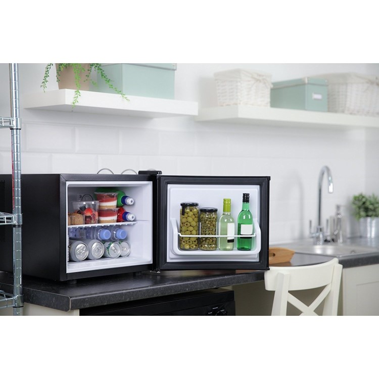 Refurbished Russell Hobbs RHCLRF17B Freestanding 17 Litre Table Top Fridge Black