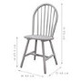 Round Dining Table with 4 Chairs in & Grey with Oak Finish - Rhode Island
