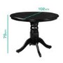 Small Round Dining Table in Black - Seats 4 - Rhode Island