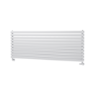 Sorrento Linea White Oval Designer Radiator 590x1600mm Double Panel 5676 BTU - Horizontal Bars