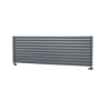 Sorrento Linea Dark Grey Anthracite Oval Designer Radiator 590x1800mm Double Panel 6338 BTU - Horizontal Bars