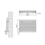 Sorrento Linea Dark Grey Anthracite Oval Designer Radiator 590x800mm Double Panel 3024 BTU - Horizontal Bars