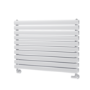 Sorrento Linea White Oval Designer Radiator 590x800mm Double Panel 3024 BTU - Horizontal Bars