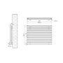 Riace Linea Black Flat Designer Radiator 770x1000mm Double Panel 4553 BTU - Horizontal Bars