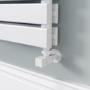 Riace Linea White Flat Designer Radiator 770x1200mm Double Panel 5358 BTU - Horizontal Bars