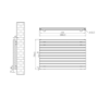Riace Linea White Flat Designer Radiator 770x1200mm Double Panel 5358 BTU - Horizontal Bars