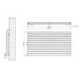 Riace Linea White Flat Designer Radiator 770x1400mm Double Panel 6143 BTU - Horizontal Bars