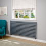 Riace Linea Dark Grey Anthracite Flat Designer Radiator 770x1600mm Double Panel 6904 BTU - Horizontal Bars