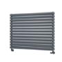 Sorrento Linea Dark Grey Anthracite Oval Designer Radiator 767x1000mm Double Panel 4799 BTU - Horizontal Bars
