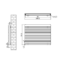 Sorrento Linea Dark Grey Anthracite Oval Designer Radiator 767x1000mm Double Panel 4799 BTU - Horizontal Bars