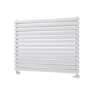 Sorrento Linea White Oval Designer Radiator 767x1000mm Double Panel 4799 BTU - Horizontal Bars