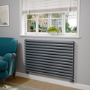 Sorrento Linea Dark Grey Anthracite Oval Designer Radiator 767x1200mm Double Panel 5659 BTU - Horizontal Bars
