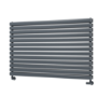 Sorrento Linea Dark Grey Anthracite Oval Designer Radiator 767x1200mm Double Panel 5659 BTU - Horizontal Bars