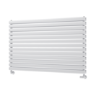Sorrento Linea White Oval Designer Radiator 767x1200mm Double Panel 5659 BTU - Horizontal Bars