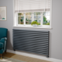 Sorrento Dark Grey Anthracite Oval Designer Radiator 767x1400mm Double Panel 6519 BTU