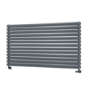 Sorrento Dark Grey Anthracite Oval Designer Radiator 767x1400mm Double Panel 6519 BTU