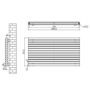 Sorrento Dark Grey Anthracite Oval Designer Radiator 767x1400mm Double Panel 6519 BTU