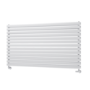 Sorrento Linea White Oval Designer Radiator 767x1400mm Double Panel 6519 BTU - Horizontal Bars