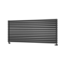 Sorrento Linea Midnight Black Oval Designer Radiator 767x1800mm Double Panel 8239 BTU - Horizontal Bars