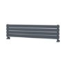 Riace Linea Dark Grey Anthracite Flat Designer Radiator 280x1200mm Double Panel 1949 BTU - Horizontal Bars