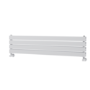 Riace Linea White Flat Designer Radiator 280x1200mm Double Panel 1949 BTU - Horizontal Bars