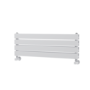 Riace Linea White Flat Designer Radiator 280x800mm Double Panel 1352 BTU - Horizontal Bars