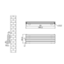 Sorrento Linea Midnight Black Oval Designer Radiator 295x1000mm Double Panel 1846 BTU - Horizontal Bars