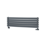 Sorrento Linea Dark Grey Anthracite Oval Designer Radiator 295x1000mm Double Panel 1846 BTU - Horizontal Bars