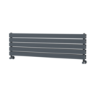 Riace Dark Grey Anthracite Flat Designer Radiator 350x1200mm Double Panel 2437 BTU