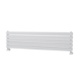 Riace Linea White Flat Designer Radiator 350x1400mm Double Panel 2792 BTU - Horizontal Bars
