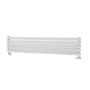 Sorrento Linea White Oval Designer Radiator 295x1400mm Double Panel 2509 BTU - Horizontal Bars
