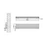 Sorrento Linea White Oval Designer Radiator 295x1400mm Double Panel 2509 BTU - Horizontal Bars